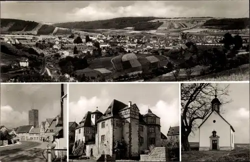 Ak Hardheim im Odenwald Baden, Panorama, Kirche, Kapelle, Straße