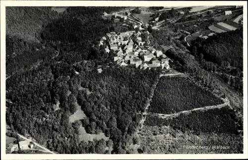 Ak Fürstenberg Lichtenfels in Nordhessen, Fliegeraufnahme