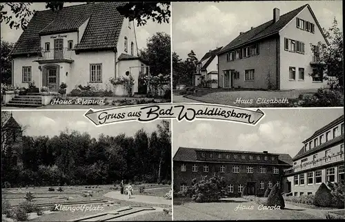 Ak Bad Waldliesborn Lippstadt in Westfalen, Haus Elisabeth, Haus Carola, Golfplatz, Haus Rieping