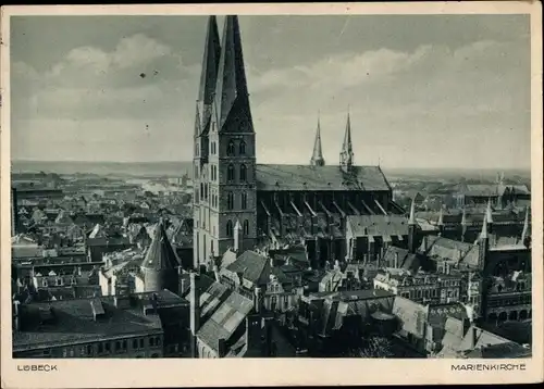 Ak Hansestadt Lübeck, Marienkirche