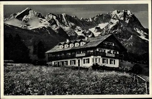 Ak Garmisch Partenkirchen in Oberbayern, Hotel Hausberg