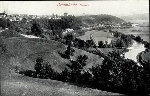Ak Orlamünde Thüringen, Talblick, Ort