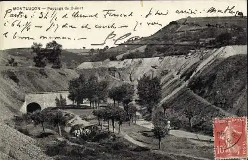 Ak Montluçon Allier, Paysage du Dienat