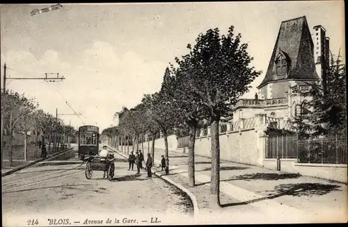 Ak Blois Loir et Cher, Avenue de la Gare