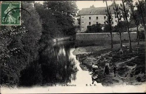Ak Esbly Seine et Marne, Le Moulin