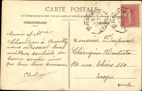 Ak Bouilly Aube, Hotel de Ville