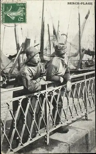 Ak Berck Plage Pas de Calais, Types de Pêcheurs