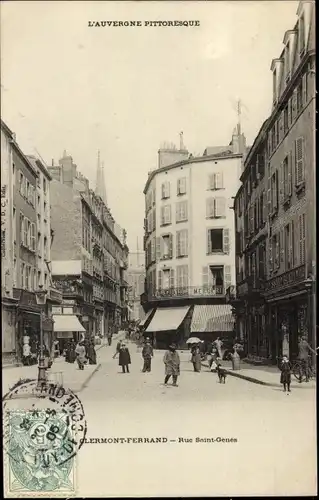 Ak Clermont Ferrand Puy de Dôme, Rue Saint Genes