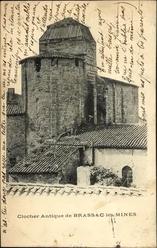 Ak Brassac les Mines Puy de Dôme, Clocher Antique