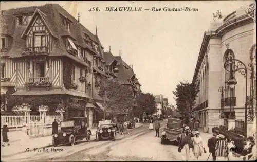 Ak Deauville Calvados, Rue Gontaut Biron