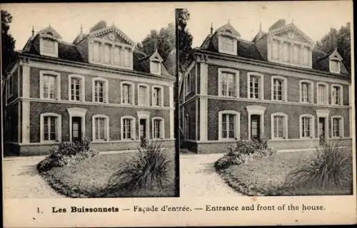 Stereo Ak Lisieux Calvados, Les Buissonnets, Facade d'entrée