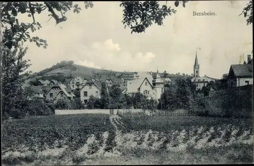 Ak Bensheim an der Bergstraße Hessen, Teilansicht