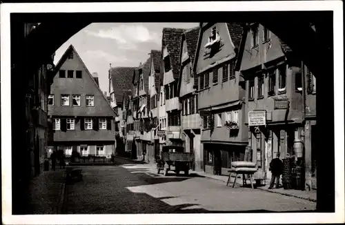 Ak Heilbronn in Baden Württemberg, Partie am Schwibbogen, Laster, Handlung