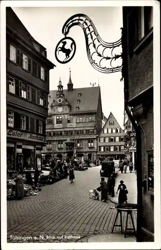 Ak Tübingen am Neckar, Blick auf das Rathaus, Kaufhaus Euler