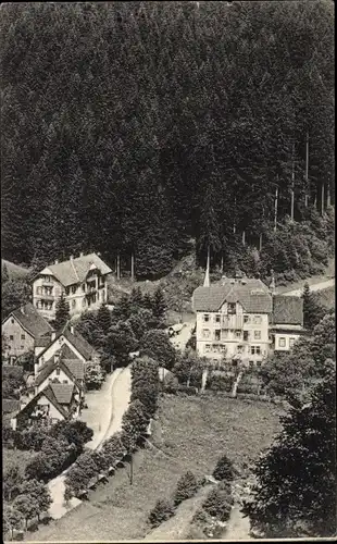 Ak Schönmünzach im Murgtal Baiersbronn im Schwarzwald, Hotel Kurhaus Waldhorn