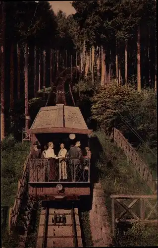 Ak Bad Wildbad im Schwarzwald, Bergbahn, Standseilbahn