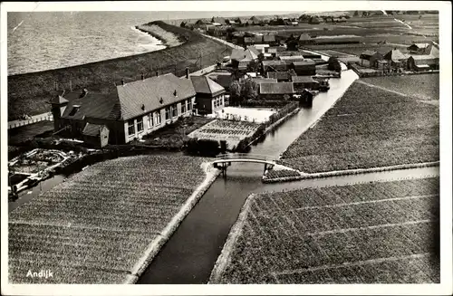 Ak Andijk Medemblik Nordholland Niederlande, Panorama