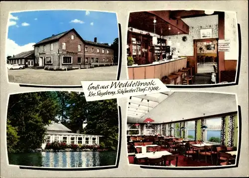 Ak Weddelbrook in Holstein, Wolters Gasthof, Innen und Außen