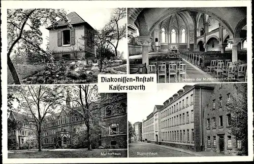 Ak Kaiserswerth Düsseldorf am Rhein, Diakonissenanstalt, Mutterhaus, Stammhaus, Fliedner Häuschen