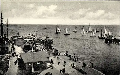 Ak Nordseebad Cuxhaven, Segel Regatta, Hafen