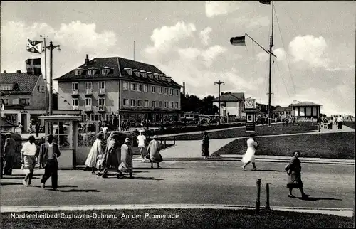 Ak Nordseebad Duhnen Cuxhaven, An der Promenade