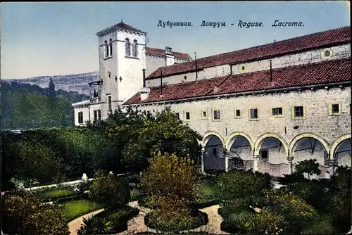 Ak Ragusa Dubrovnik Kroatien, Lokrum, Lacroma, Gartenanlagen