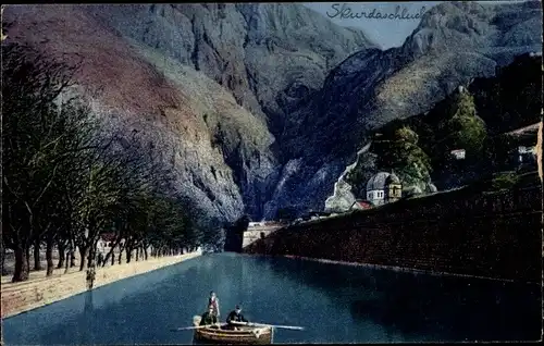 Ak Kotor Cattaro Montenegro, Skurda Schlucht, Bootsfahrt, Wasserpartie