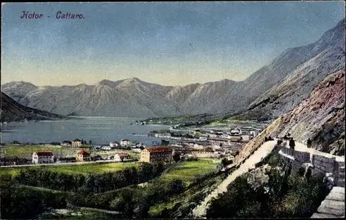 Ak Kotor Cattaro Montenegro, Teilansicht