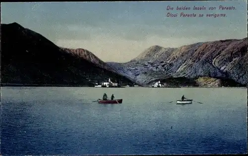 Ak Perast Perasto Montenegro, Wasserpartie, Bootsfahrt