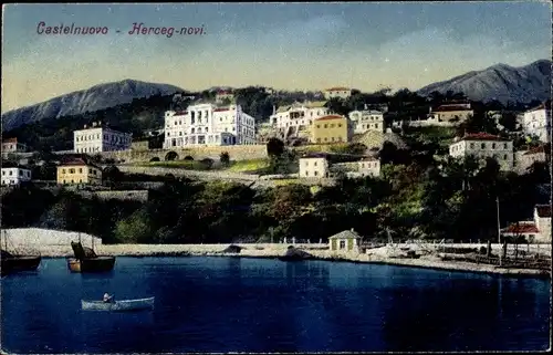 Ak Herceg Novi Castelnuovo Montenegro, Teilansicht