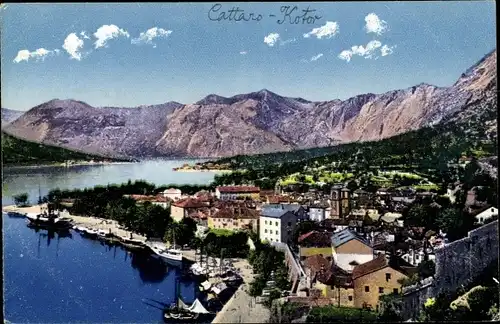 Ak Kotor Cattaro Montenegro, Gesamtansicht