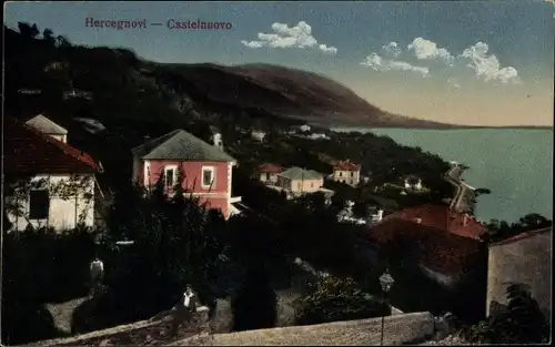 Ak Herceg Novi Castelnuovo Montenegro, Teilansicht