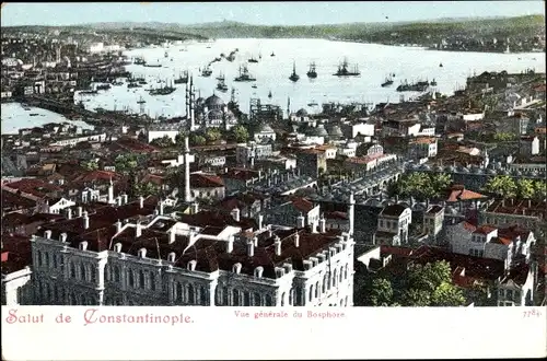 Ak Konstantinopel Istanbul Türkei, Vue generale de Bosphore