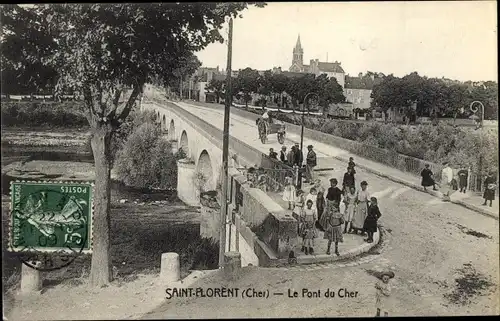 Ak Saint Florent Cher, Le Pont du Cher