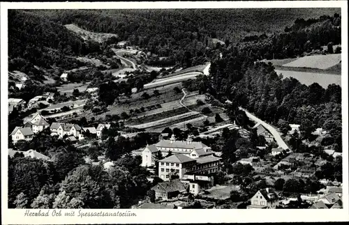 Ak Bad Orb in Hessen, Spessartsanatorium, Vogelschau