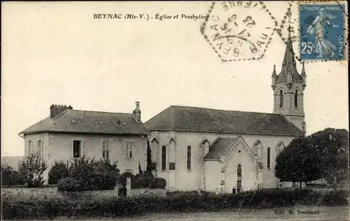 Ak Beynac Haute Vienne, Eglise et Presbytere