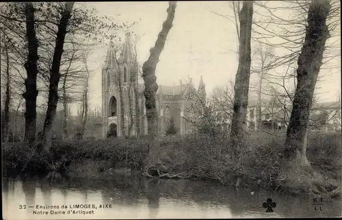 Ak Aixe Haute Vienne, Eglise Notre Dame d'Arliquet