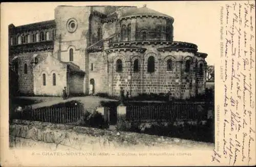 Ak Châtel Montagne Allier, Eglise romane