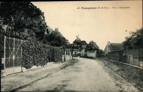 Ak Pomponne Seine et Marne, Parc Chabaneau