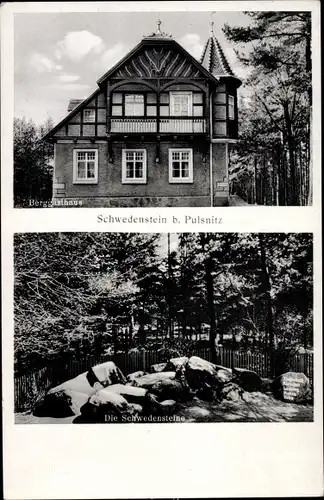 Ak Pulsnitz Sachsen, Berggasthaus Schwedenstein