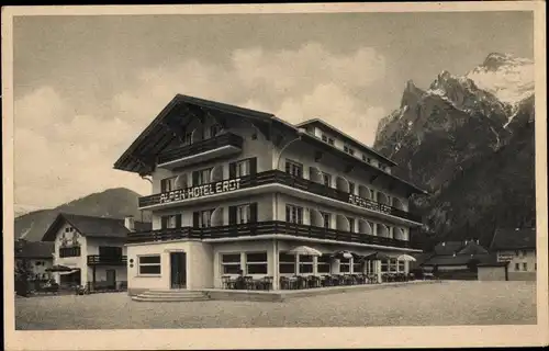 Ak Mittenwald in Oberbayern, Alpenhotel Erdt