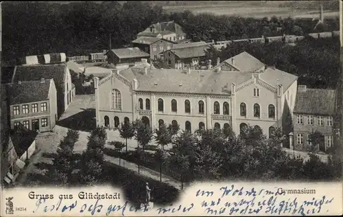 Ak Glückstadt an der Elbe, Gymnasium