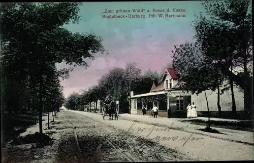 Ak Hamburg Harburg Bostelbek, Gasthaus Zum grünen Wald, W. Hartmann