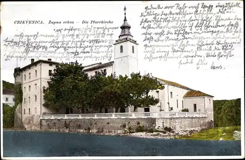 Ak Crikvenica Kroatien, Pfarrkirche