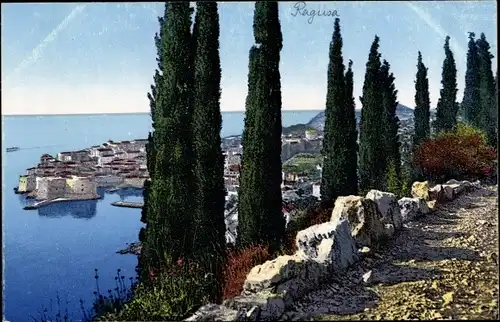 Ak Ragusa Dubrovnik Kroatien, Gesamtansicht