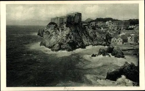 Ak Ragusa Dubrovnik Kroatien, Stadtansicht