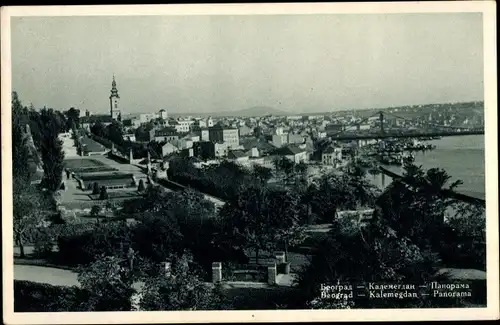 Ak Belgrad Beograd Serbien, Kalemegdan, Panorama
