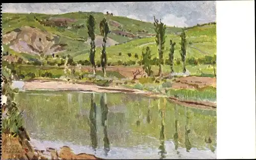 Künstler Ak Wolf Ferrari, Teodoro, Predappio Emilia Romagna, Il fiume Rabbi