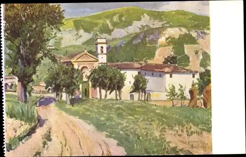 Künstler Ak Wolf Ferrari, Teodoro, Predappio Emilia Romagna, La Chiesa di S. Cassiano
