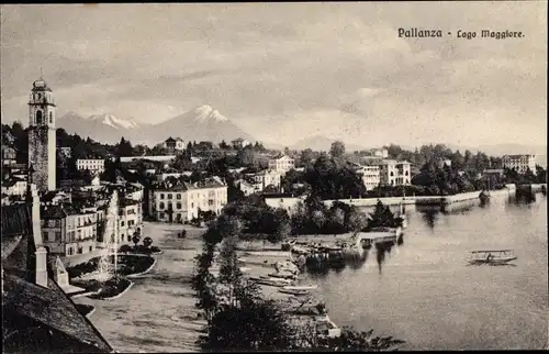 Ak Pallanza Lago Maggiore Piemonte, Blick auf den Ort